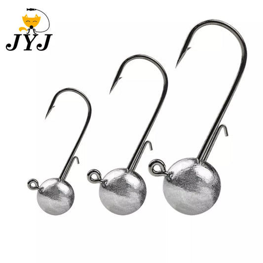 Jig Head 1g-20g All size Round Ball Long Shank Jig Head For Soft Plastic Fishing