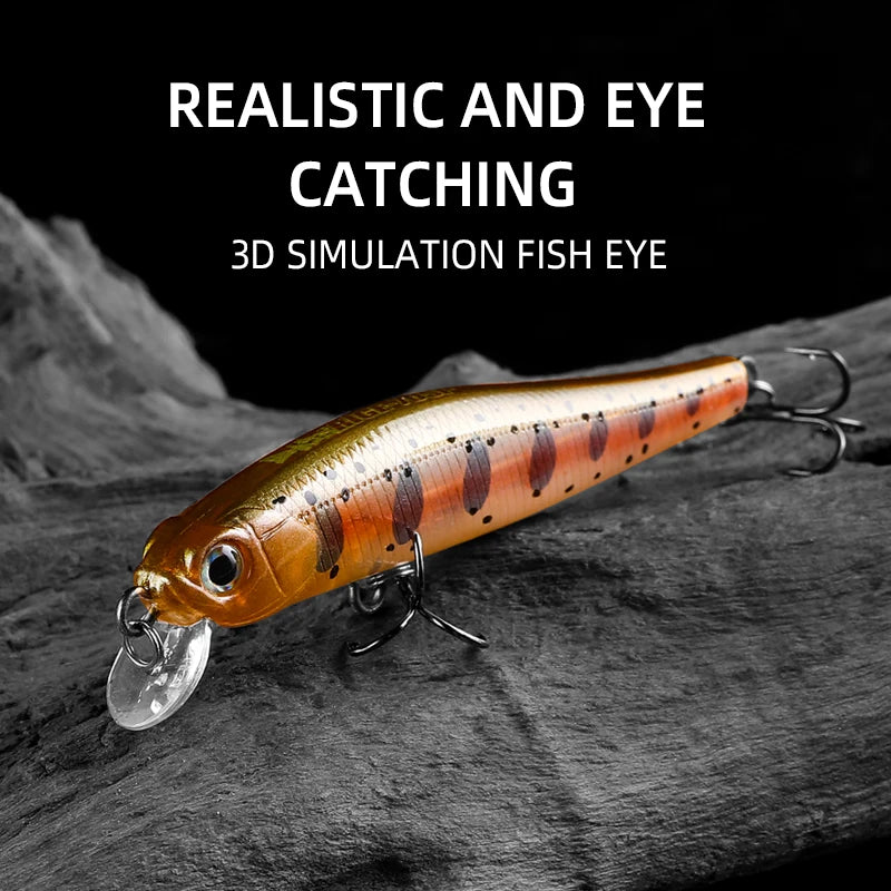 BEARKING hot model 70mm 5.2g professional quality magent weight fishing lures minnow crank Artificial Bait Tackle