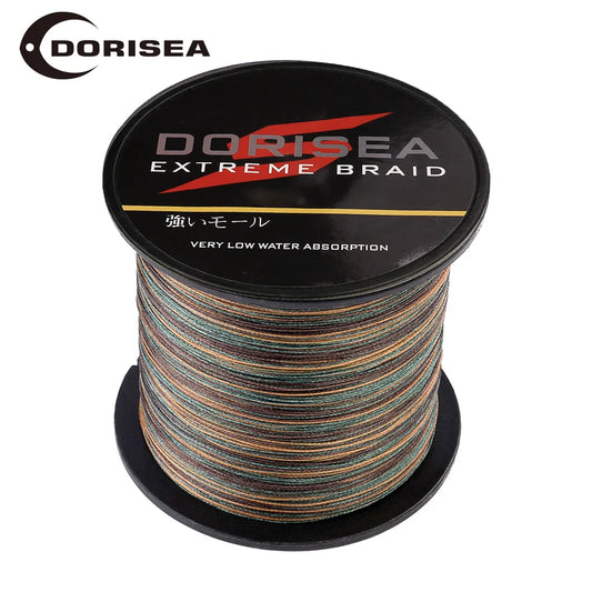 DORISEA New Camo 8 Strands Top Quality 100M 300M 500M 1000M 1500M 2000M PE Extreme Braided Fishing Line Wire Pesca