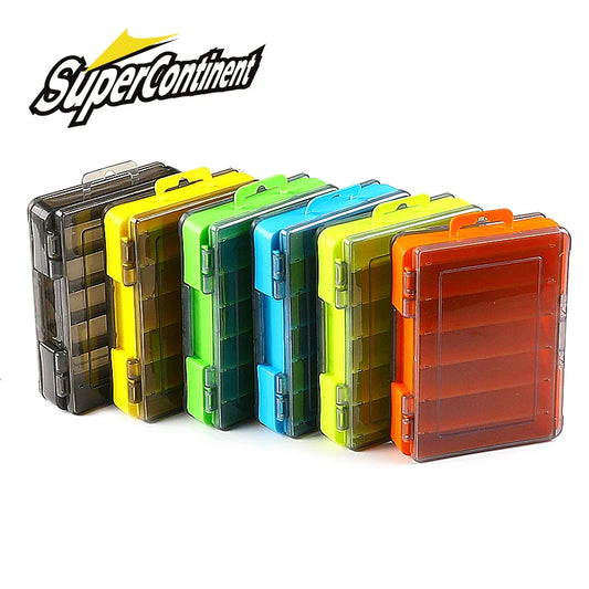 supercontinent Doublex Sided Fishing Tackle Box 12 Compartments Bait Lure Hook Storage Box Fishing Accessories Plastic Storage C