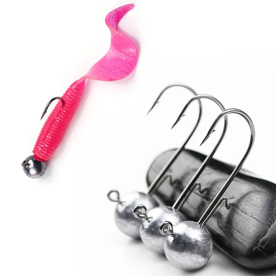 Jig Head 1g-20g All size Round Ball Long Shank Jig Head For Soft Plastic Fishing