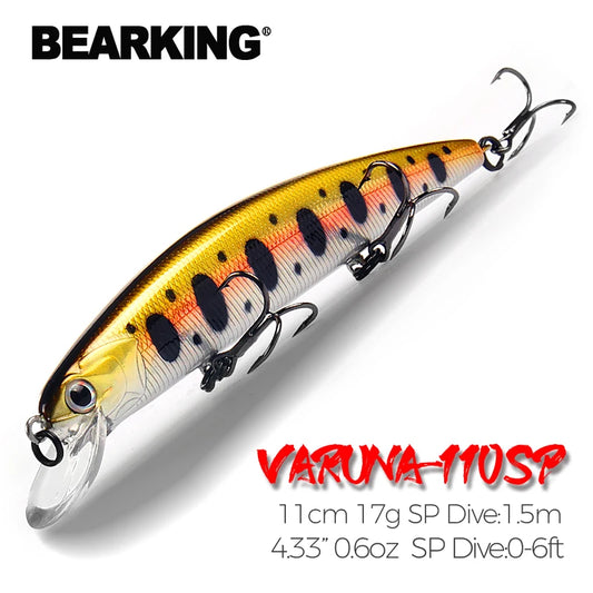 Bearking 11cm 17g Dive 1.5m super weight system long casting SP minnow New model fishing lures hard bait quality wobblers