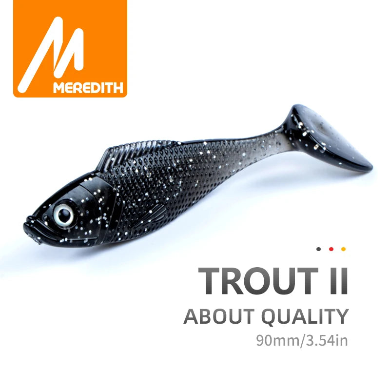 Meredith Trout 10pcs/lot Fishing Tackle Bait 10 Colors Fishing Soft Lures Mermaid Tail 9g/90mm Free Shipping JX61-09-10